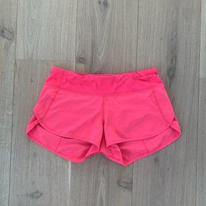 EUC: Lululemon 2.5" Speed up shorts Pink - Size 4
